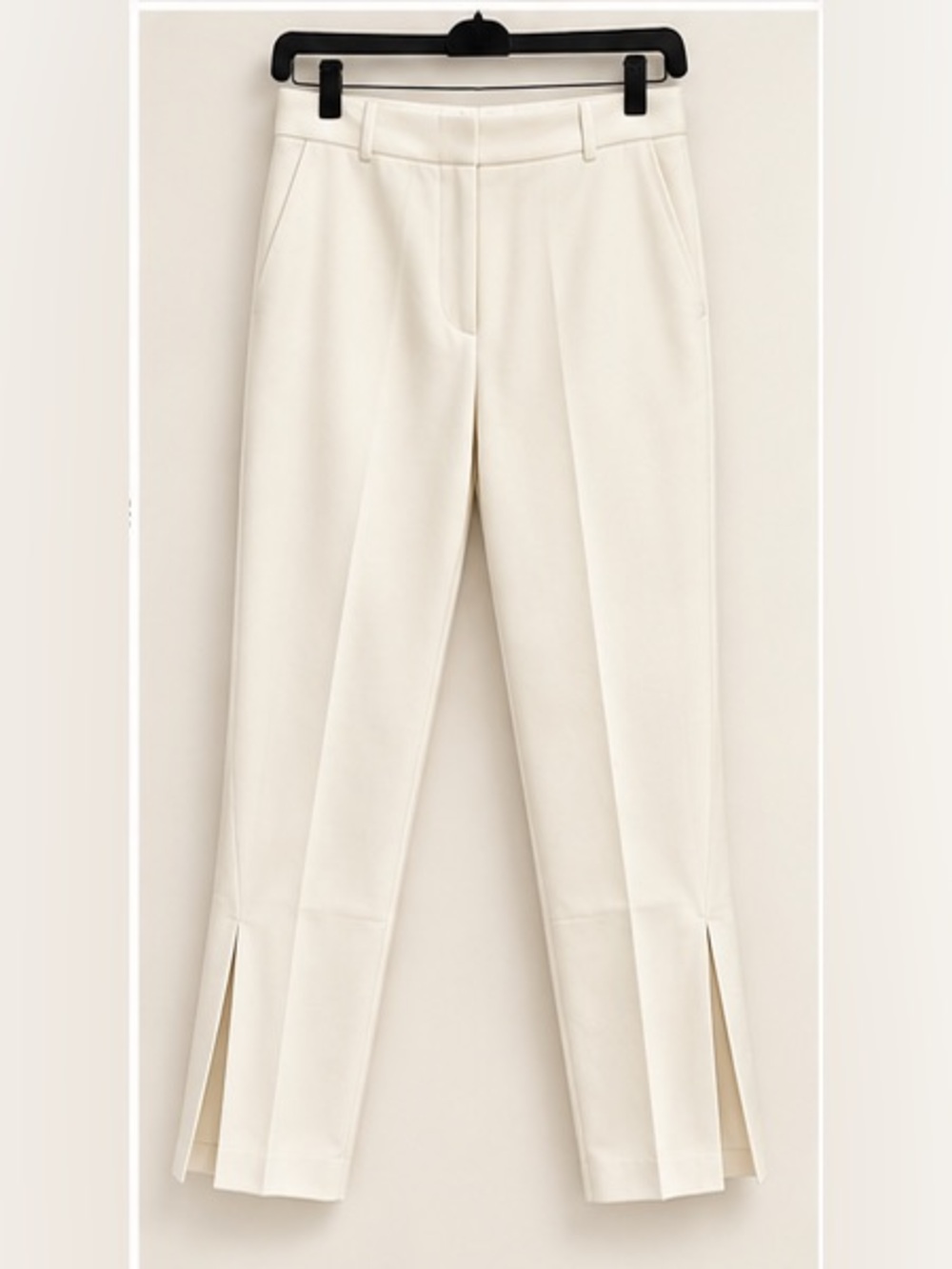 Zara Ivory Tailored Side Slit Pants Size M